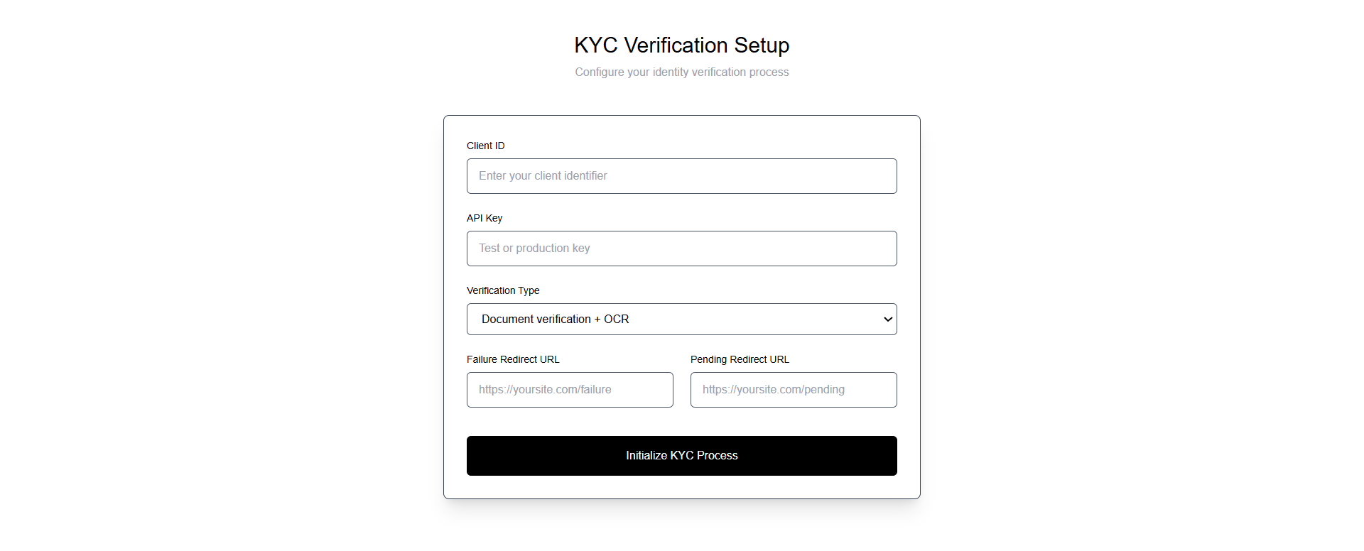 KYC Dynamic Config